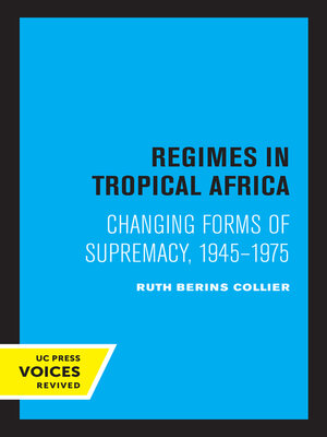 cover image of Regimes in Tropical Africa